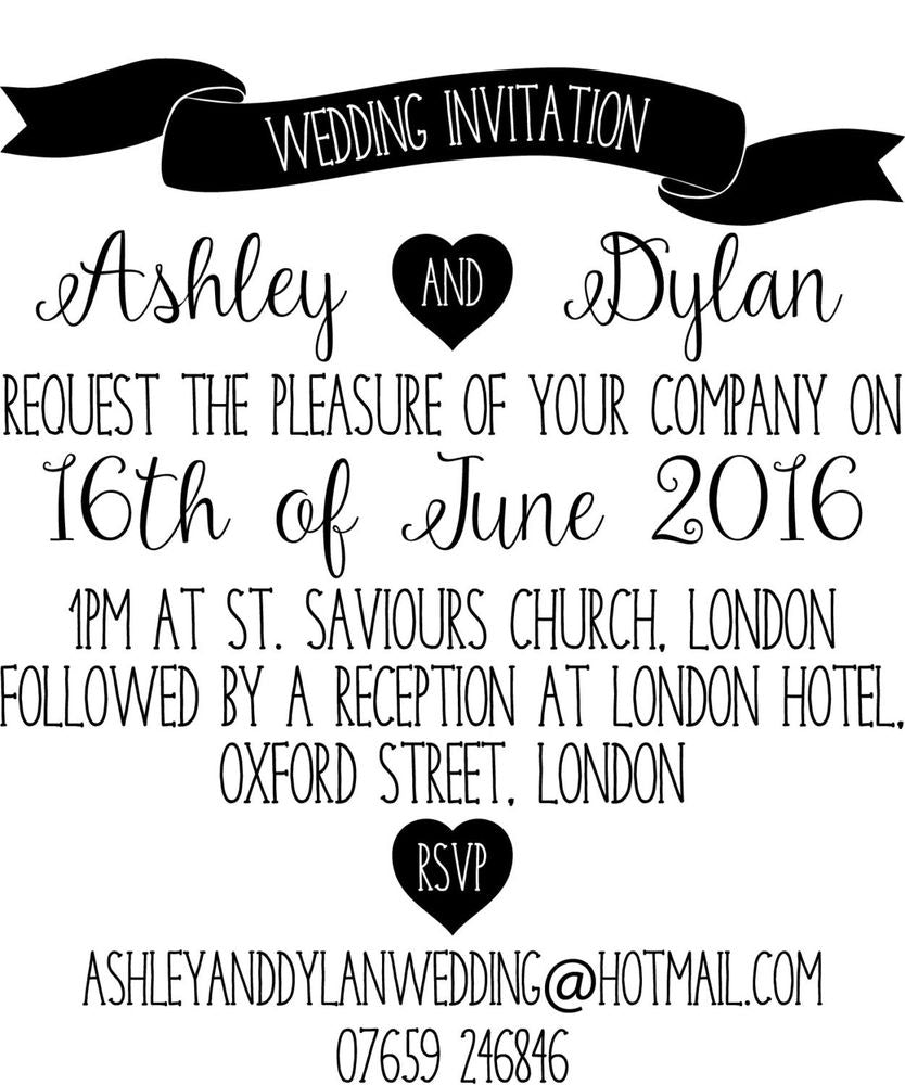 Personalised Wedding Invitation Rubber Stamp - Custom Stamp -