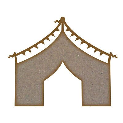 MDF Circus Tent MDF Laser Cut Craft Blanks in Various Sizes (183mm x 148mm)