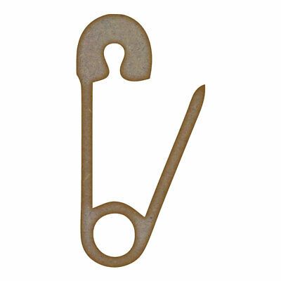 Safety Pin MDF Laser Cut Craft Blanks in Various Sizes