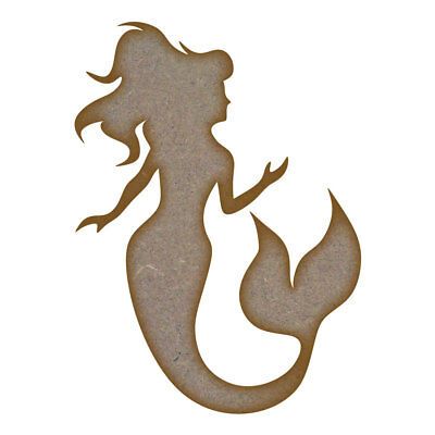 Mermaid (Design 4) MDF Laser Cut Craft Blanks in Various Sizes