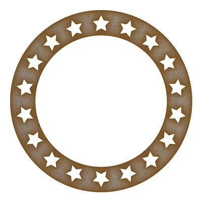 star circle frame MDF Laser Cut Craft Blanks in Various Sizes