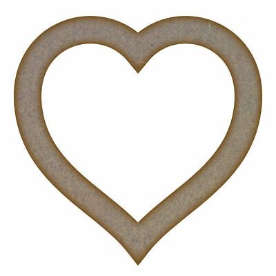 Heart Frame MDF Laser Cut Craft Blanks in Various Sizes
