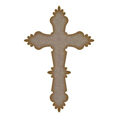 Ornate Cross (Design 2) - MDF Laser Cut Craft Blanks in Various Sizes