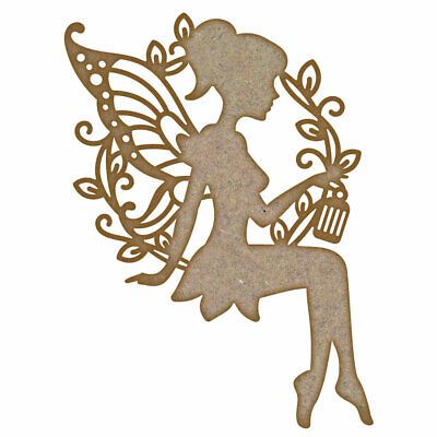 Fairy holding a lantern MDF Laser Cut Craft Blanks in Various Sizes