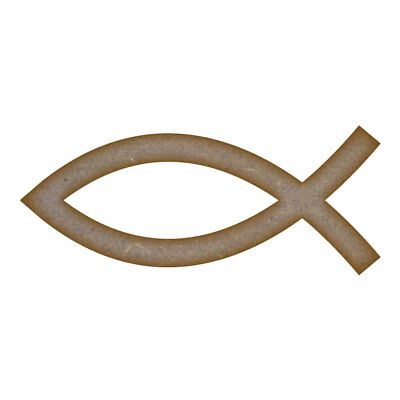 Ichthys Christian Fish MDF Laser Cut Craft Blanks in Various Sizes