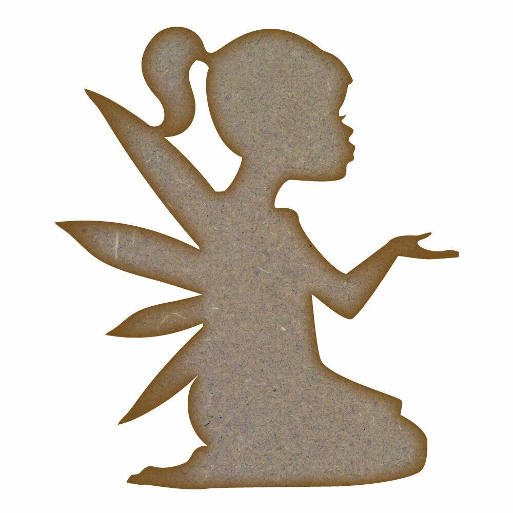 Kneeling Fairy MDF Laser Cut Craft Blanks in Various Sizes