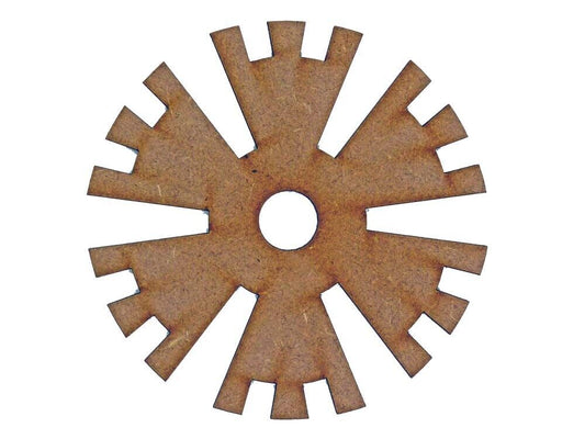 Gear (Design 3) MDF Laser Cut Craft Blanks in Various Sizes