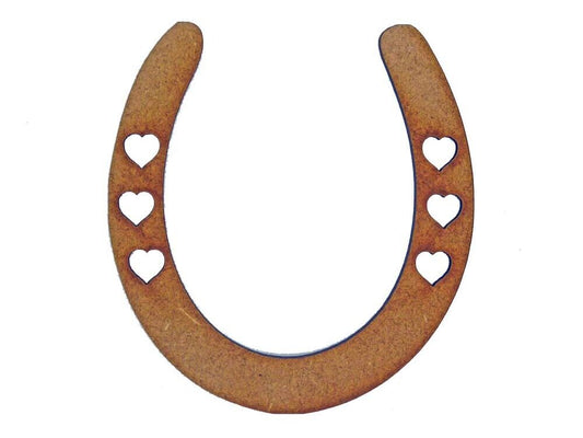 Horse Shoe MDF Laser Cut Craft Blanks in Various Sizes