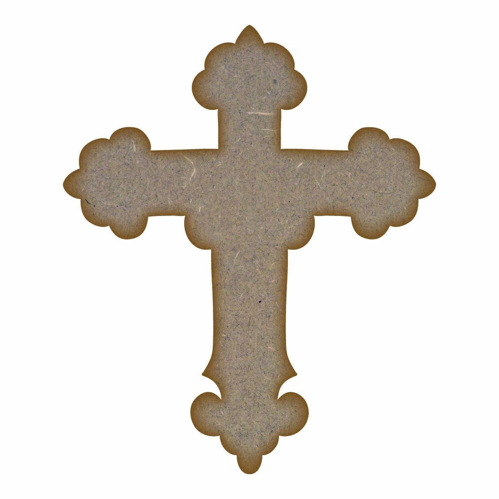 Ornate Cross MDF Laser Cut Craft Blanks in Various Sizes