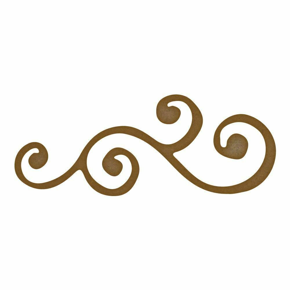 Swirl - MDF Laser Cut Craft Blanks in Various Sizes