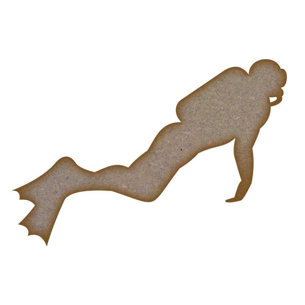 Diver MDF Laser Cut Craft Blanks in Various Sizes