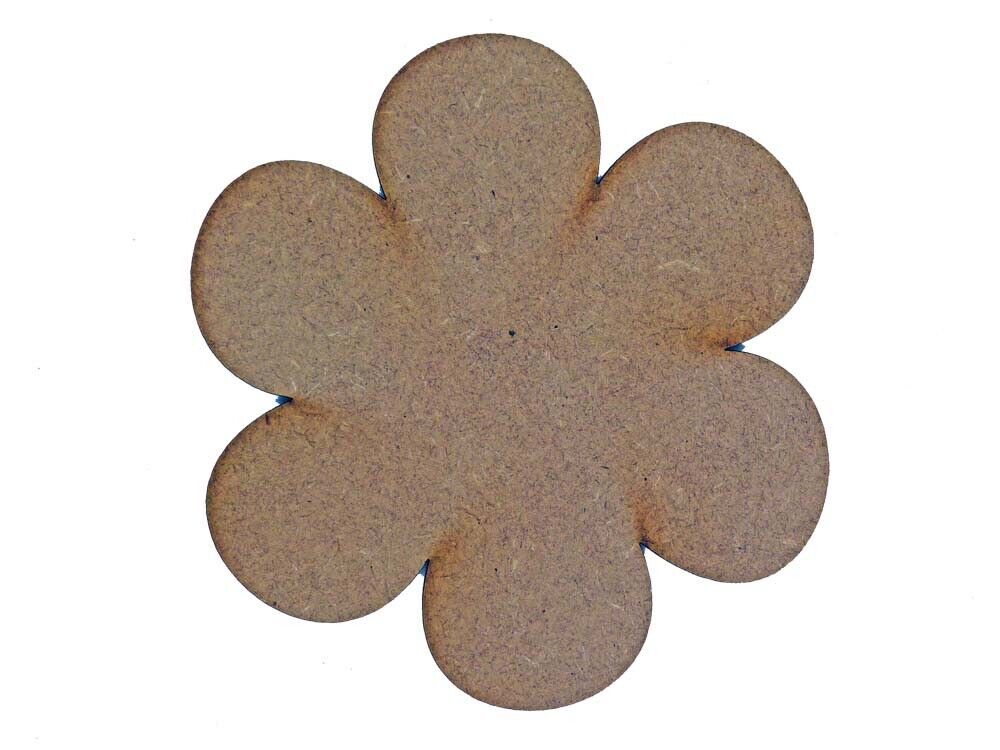 Flower (Design 2) MDF Laser Cut Craft Blanks in Various Sizes