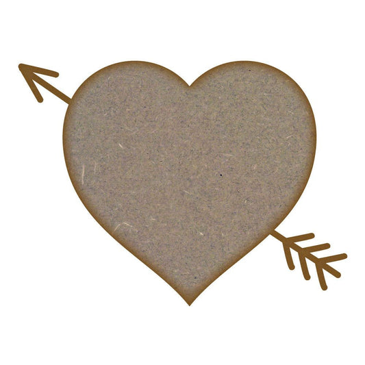 Love Heart MDF Laser Cut Craft Blanks in Various Sizes