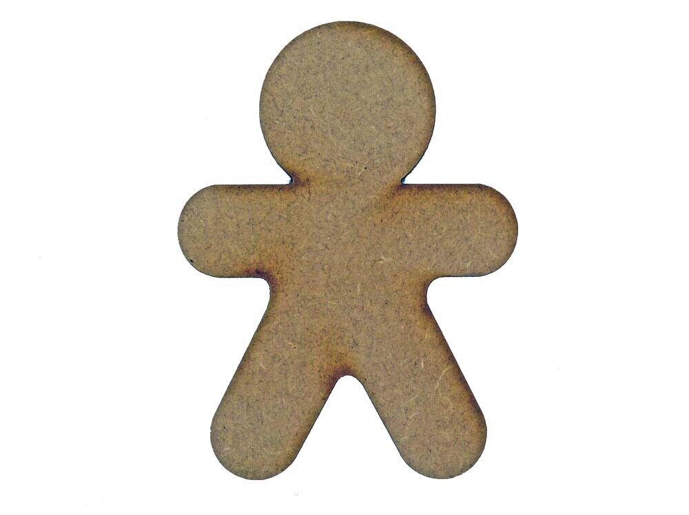 Gingerbread Man MDF Laser Cut Craft Blanks in Various Sizes