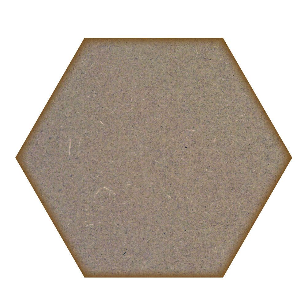 Hexagon MDF Laser Cut Craft Blanks in Various Sizes