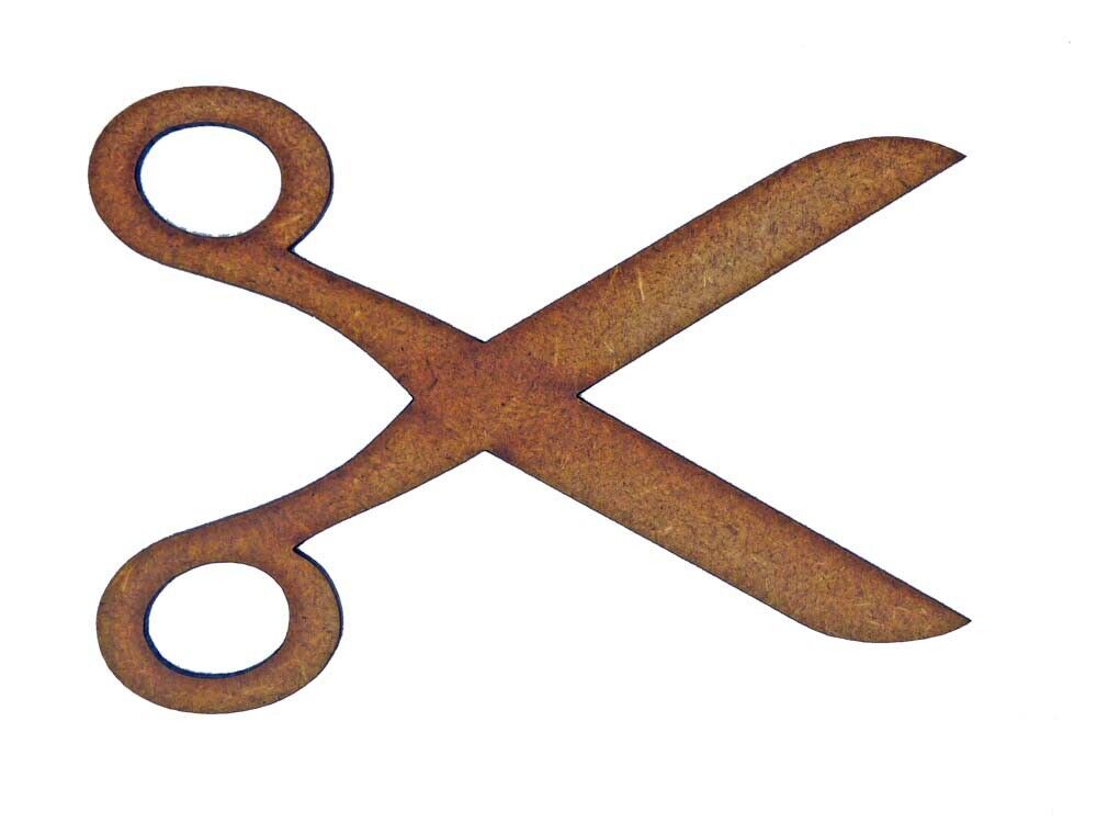 Scissors MDF Laser Cut Craft Blanks in Various Sizes