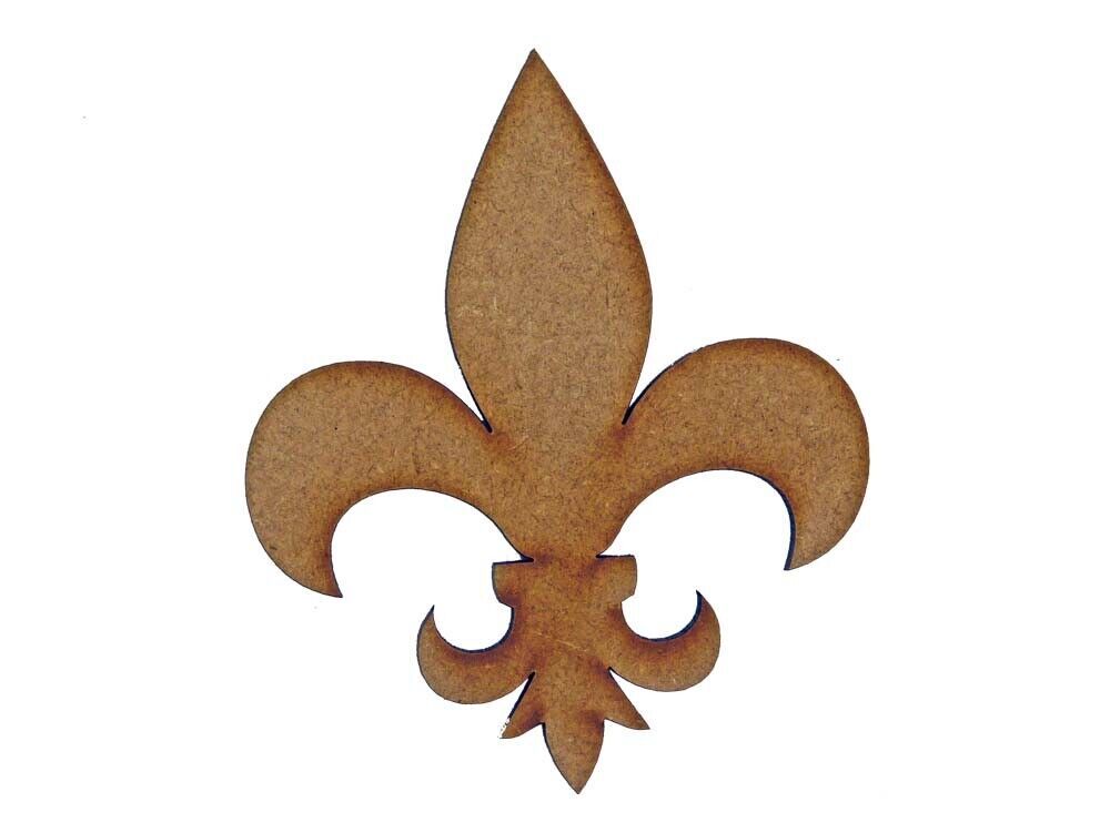 Fleur de Lis MDF Laser Cut Craft Blanks in Various Sizes