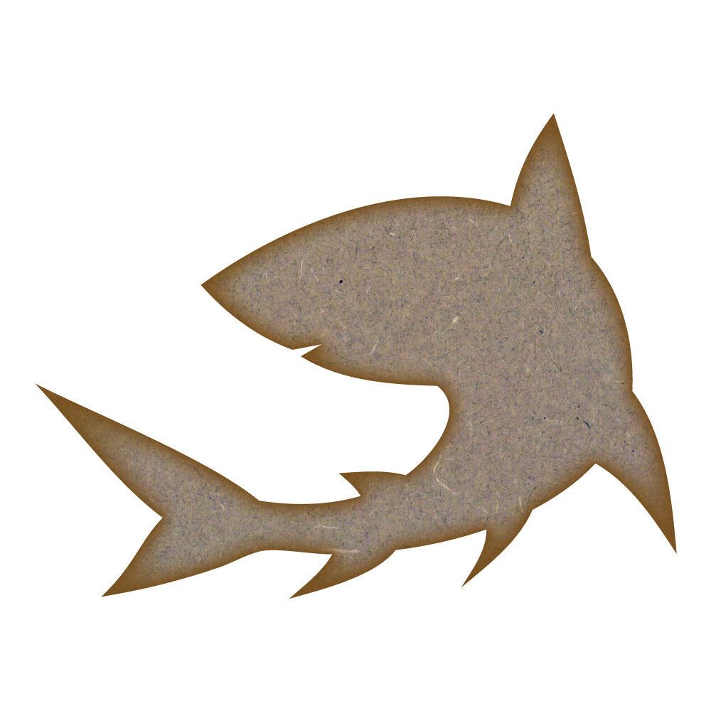 Shark MDF Laser Cut Craft Blanks in Various Sizes