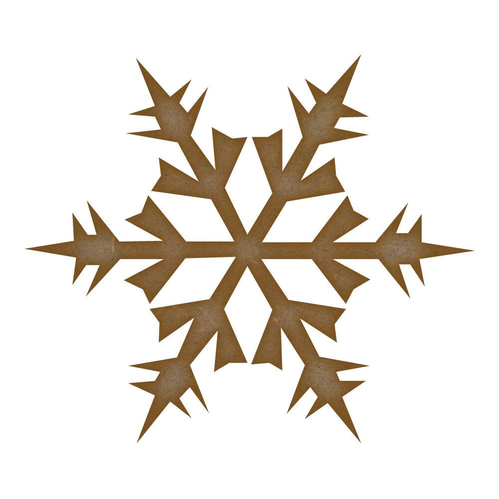 Snowflake (Design 2) - MDF Laser Cut Craft Blanks in Various Sizes
