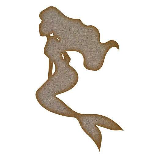 Mermaid (Design 3) - MDF Laser Cut Craft Blanks in Various Sizes