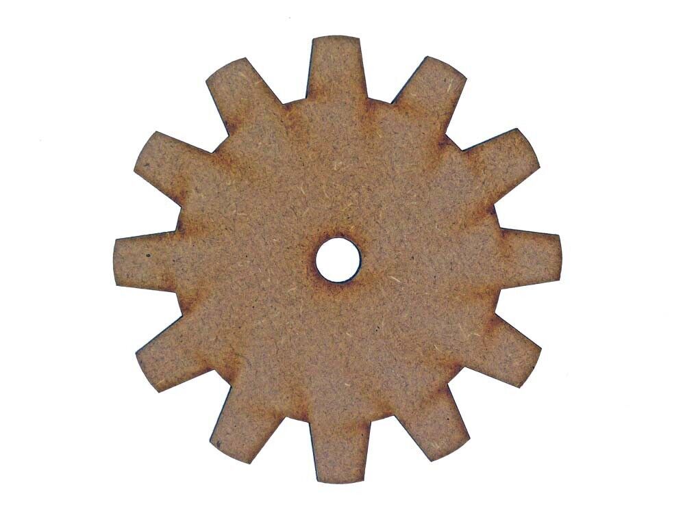 Gear (Design 1) MDF Laser Cut Craft Blanks in Various Sizes