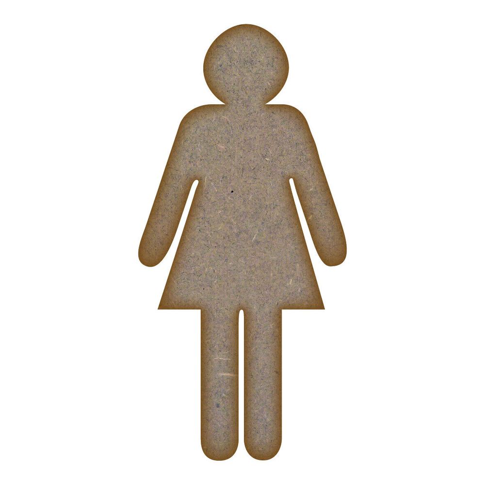 Female Sign MDF Laser Cut Craft Blanks in Various Sizes