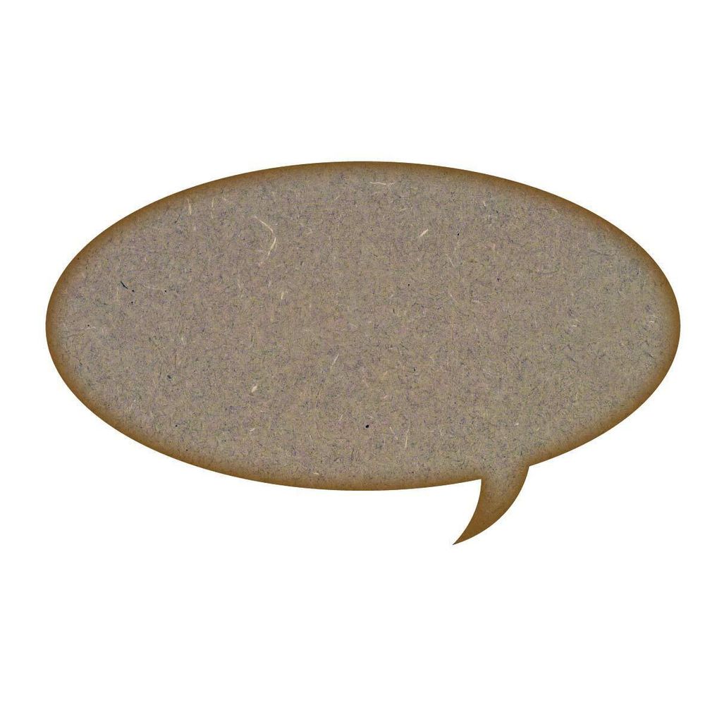 Speech Bubble MDF Laser Cut Craft Blanks in Various Sizes