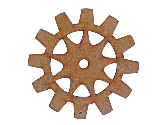 Gear (Design 2) MDF Laser Cut Craft Blanks in Various Sizes