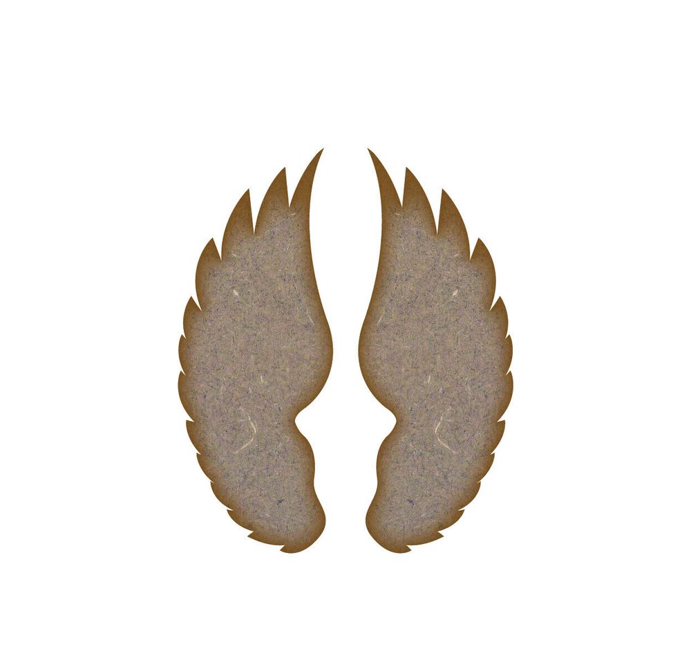 Wings (Design 2) MDF Laser Cut Craft Blanks in Various Sizes