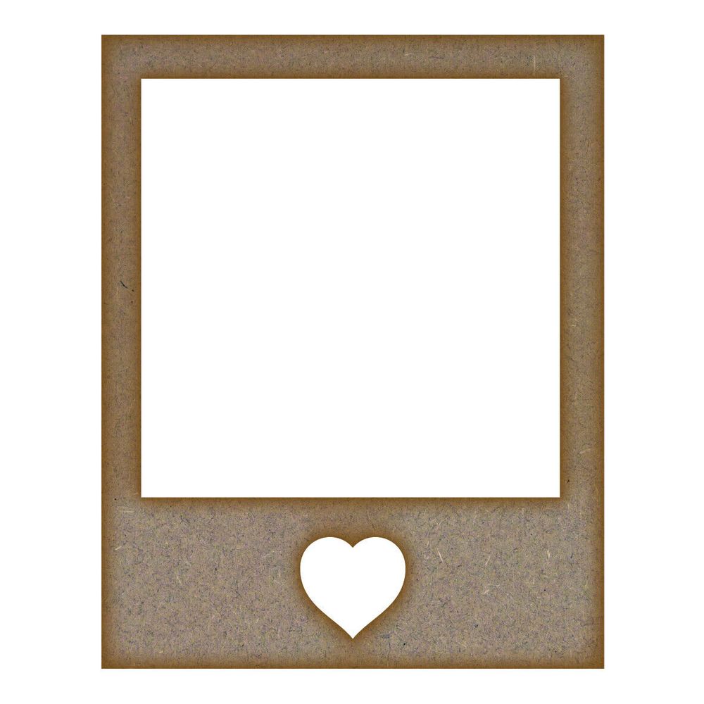 Retro Photo Frame - heart MDF Laser Cut Craft Blanks in Various Sizes