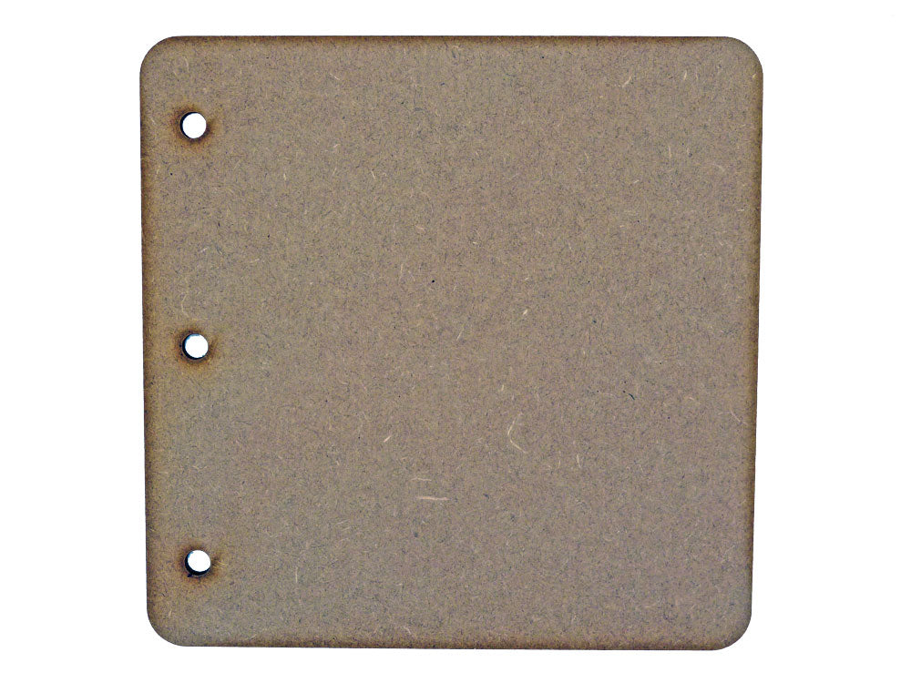 Rounded Corner Square Book Cover (3 Holes) - 6"x6" QTY x 1