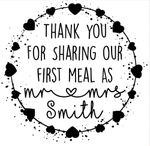 Personalised Laser Rubber Stamp - Wedding Favour: Heart Splatter