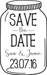 Personalised Wedding Stamp - Save the Date Jar