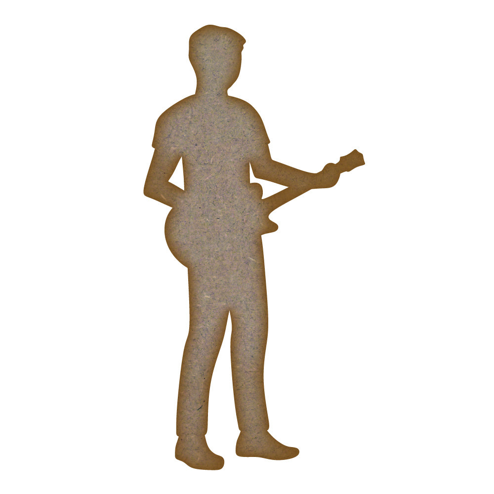 Guitar Man MDF Laser Cut Craft Blanks in Various Sizes