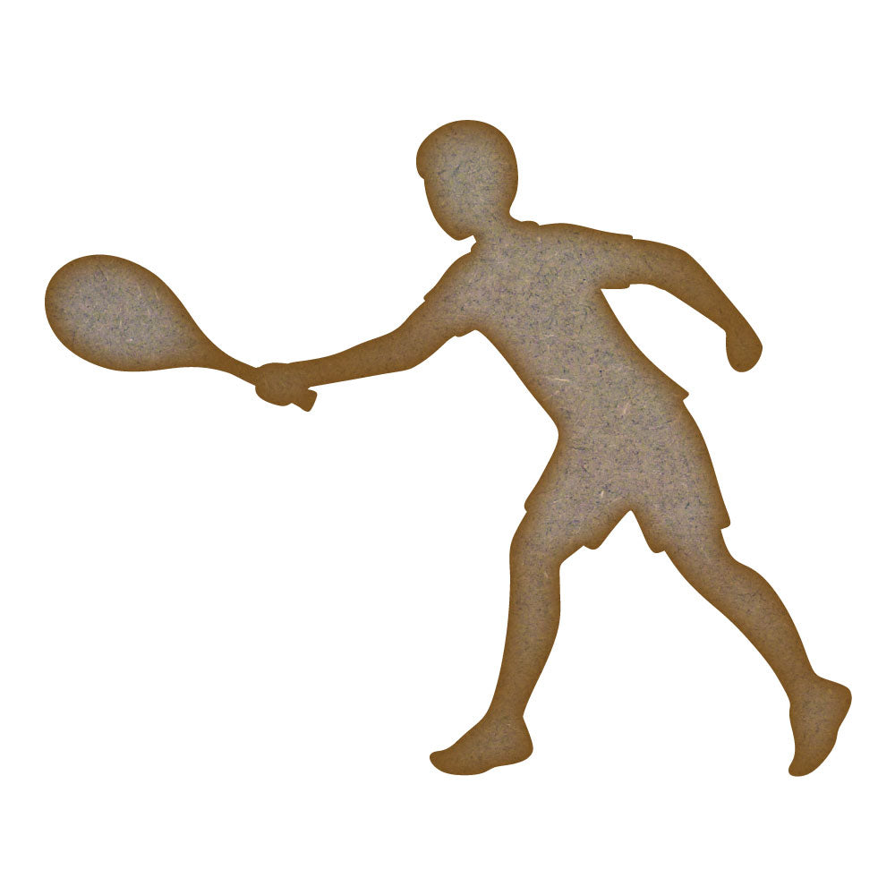 Tennis Player MDF Laser Cut Craft Blanks in Various Sizes