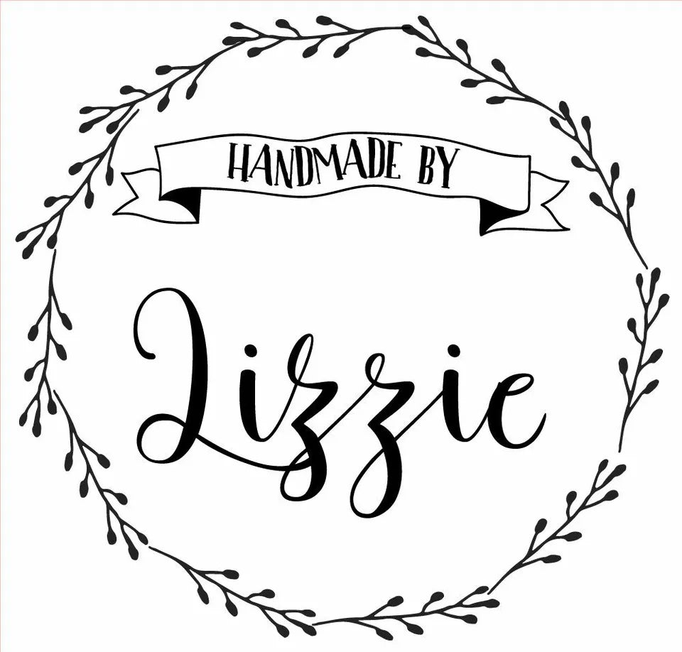 Personalised Laser Cut Rubber Stamp - Handmade By: Stalk Border Wreath