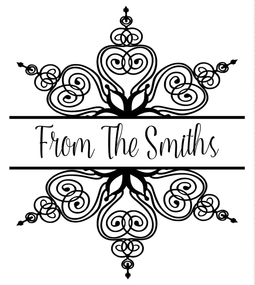 Personalised Laser Rubber Stamp - Christmas: Ornate Snowflake