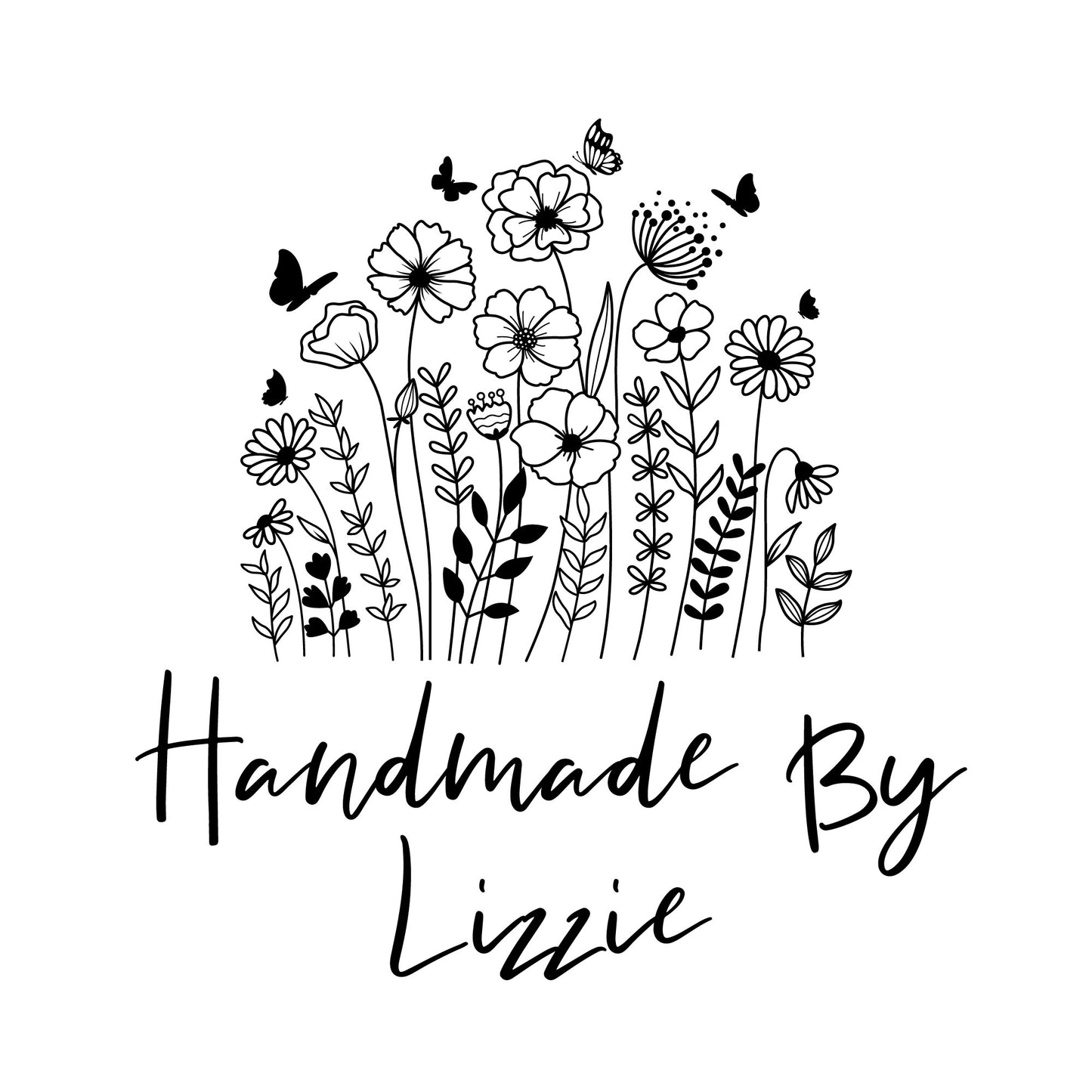 Personalised Laser Rubber Stamps - Handmade By: Butterfly Garden