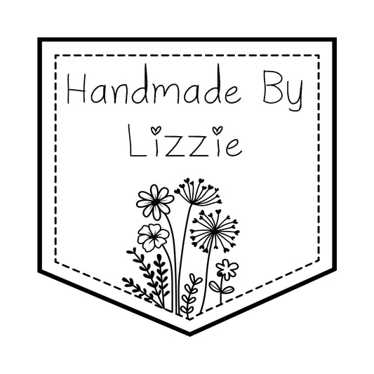 Personalised Laser Rubber Stamps - Handmade By: Flower Banner Bunting