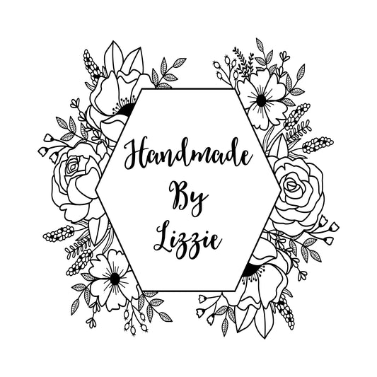 Personalised Laser Rubber Stamps - Handmade By: Flower Hexagon
