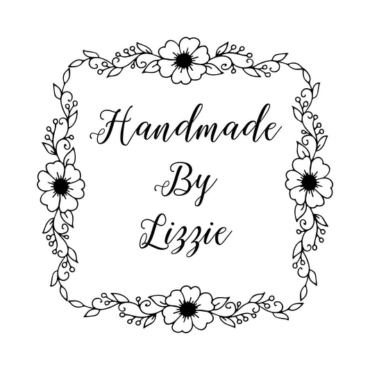 Personalised Laser Rubber Stamps - Handmade By: Square Flower Frame