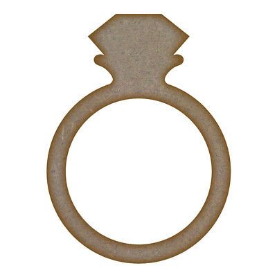 Diamond Ring MDF Laser Cut Craft Blanks in Various Sizes