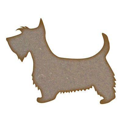 Scottie Dog MDF Laser Cut Craft Blanks in Various Sizes