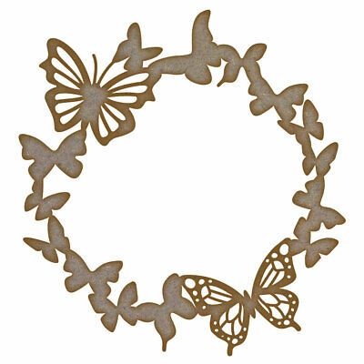 Butterfly Wreath MDF Laser Cut Craft Blanks in Various Sizes