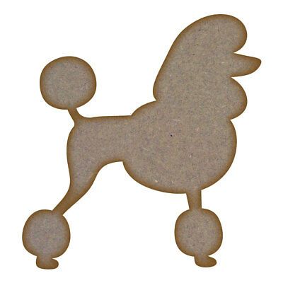 Poodle MDF Laser Cut Craft Blanks in Various Sizes