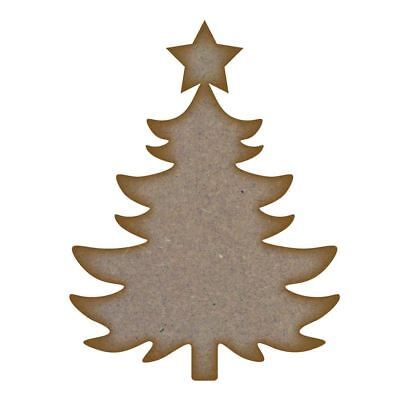 Christmas Tree (Design 2) MDF Laser Cut Craft Blanks in Various Sizes