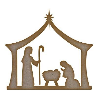 Nativity Scene MDF Laser Cut Craft Blanks in Various Sizes