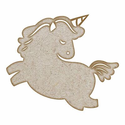 Leaping Unicorn  MDF Laser Cut Craft Blanks in Various Sizes