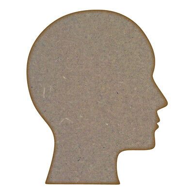 Human Head MDF Laser Cut Craft Blanks in Various Sizes