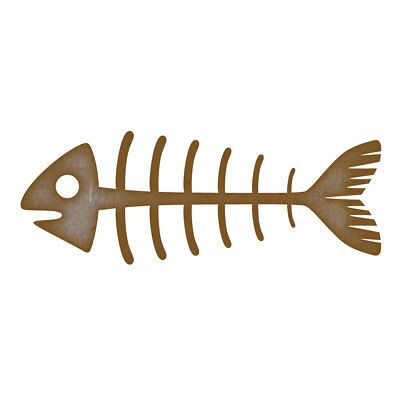 Fish Skeleton MDF Laser Cut Craft Blanks in Various Sizes